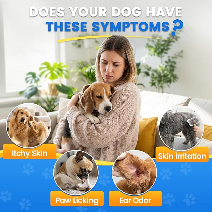 2PCS Yeast Infection Treatment for Dogs, Support Healthy Itch Relief, Ear Paw Discomfort Care, Itch Relief for Dog, Allergy Supports, Inflammation Relief for Dogs, Bacon Flavor 60ml