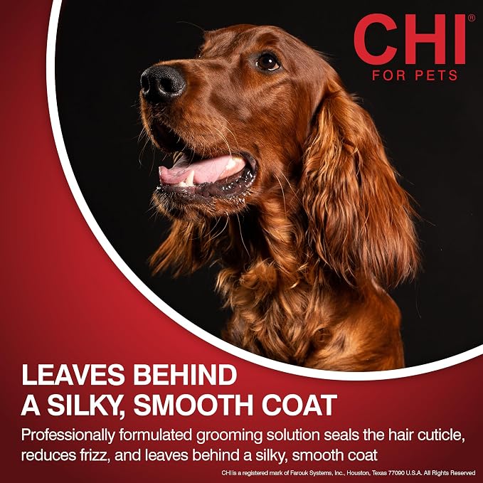 CHI for Dogs Deep Moisture Shampoo pH Balanced Hydrating Dog Shampoo Dry Skin Ionic Technology Soft Shiny Coat 16 FL OZ Made USA