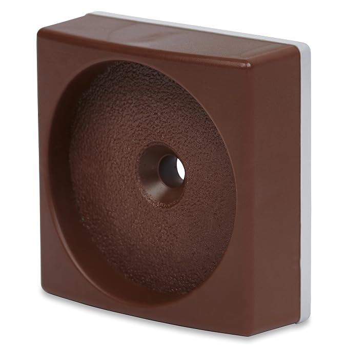 Wall Nanny Mini (4 Pack - Made in USA) Smallest Low-Profile Wall Protector for Baby Gates - Perfect in Doorways - Best Saver Cups Guard Trim & Paint for Child Dog Pet & Safety Pressure Gate (Brown)