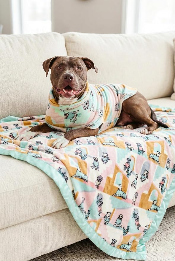 Darren & Phillip Rescue Ranch Blanket - Ultra-Soft Blankets Made with Plush Fleece - Perfect as a Dog Bed Blanket or for Cuddling with Your Pup - Ultra-Snuggly Blankets for Dogs & Humans