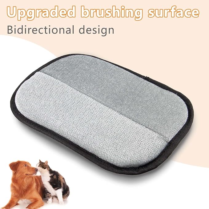 Thickened Pet Hair Removal Glove for Fabric Surfaces, LightPink | Easy-On 2-Finger Design; Secure Stay-Put Fit; Easy Hair Pickup; Reusable Design; Sofas, Beds, Carpets, Pet Beds and Car Seats