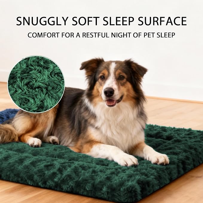 Dog Bed Mat - Dog Crate Pad - Reversible Dog Mat for Pet Comfort - Soft Bed Pads with Dual-Sided Design for All Seasons - Durable, Machine Washable Mat for Crates, Travel, and Home