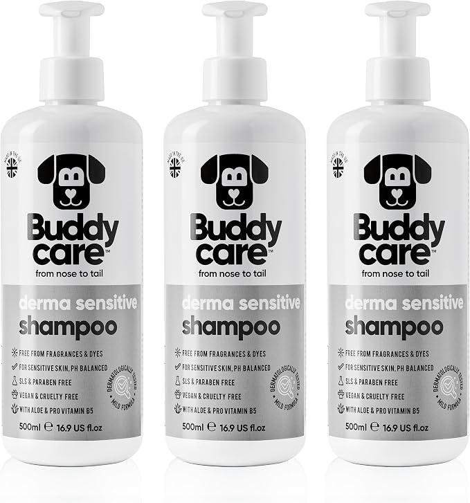 Buddycare Derma Sensitive Dog Shampoo with Aloe Vera and Pro Vitamin B5 (50.72oz)