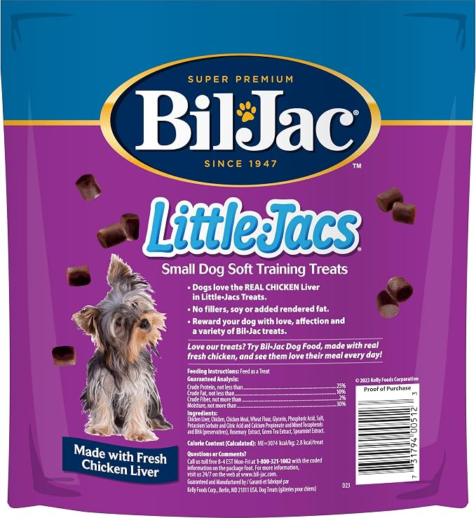 Bil-Jac Little-Jacs Soft Dog Training Treats with Chicken Liver | 16 oz