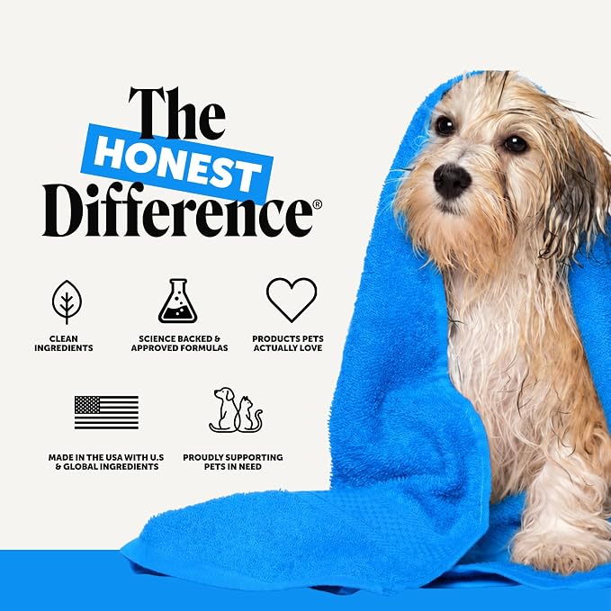 Pet Honesty Chlorhexidine Cat & Dog Seasonal Itch Relief Shampoo, for Allergies, Itching, Skin and Coat Supplement, Helps Shedding, Hot Spots, Deodorizing Dog Shampoo & Grooming Supplies,16oz