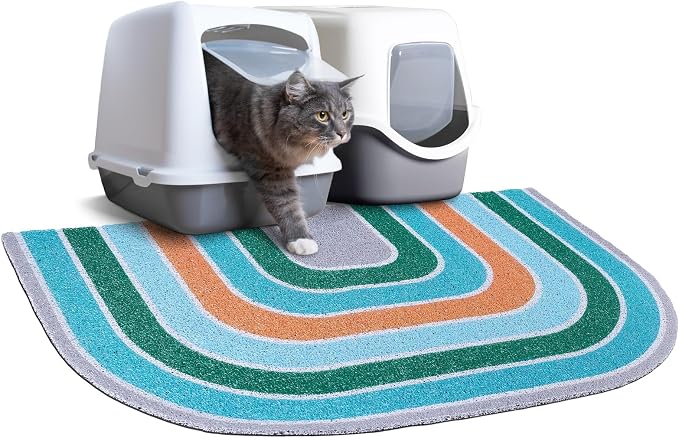 Unicorn Catcher 33.5"x22.4" Cat Litter Mat, Non-Slip Trapping Mat for Cats | PVC Mesh Litter Trapping Mat With A Non-Slip Backing Designed To Keep Floors Clean For Indoor Cats