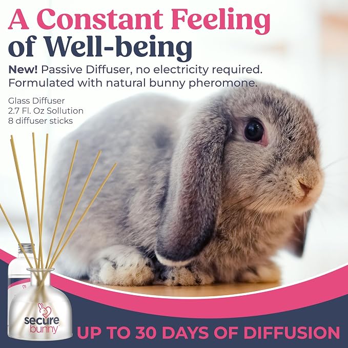SIGNS SecureBunny Pheromone Home Stick Diffuser 30-Day Starter Kit, Passive Diffuser Naturally Supports Calm and Well-Being Helping Relieve Any Feeling of Anxiety or Stress