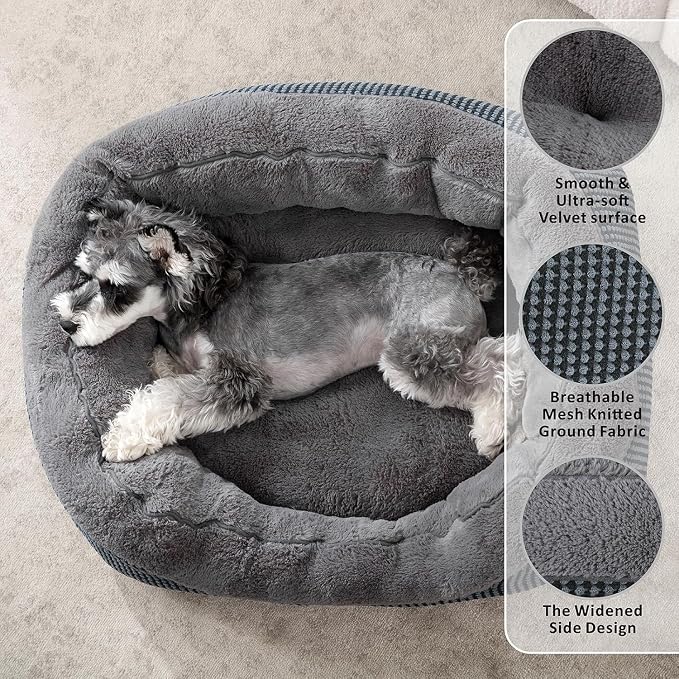 INVENHO Large Dog Beds Large Sized Dog, Washable Orthopedic Warming Soft Sleeping Durable with Anti-Slip Bottom