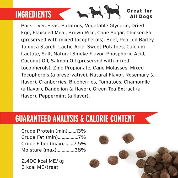 Pet Botanics 20 oz. Pouch Training Reward Soft & Chewy, Beef Flavor, with 500 Treats Per Bag, The Choice of Top Trainers (Pack of 12)