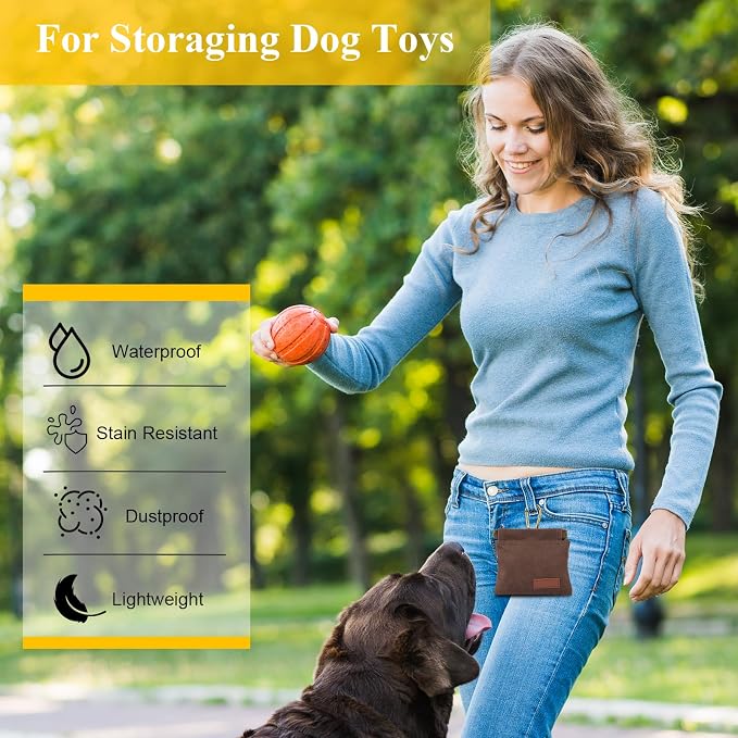 2Pcs Hands Free Dog Treat Pouches for Training, Walking and Outdoor Use | Dog Treat Bag with Carabiner, Hands Free, Auto Closing Pet Treat Pouch for Training,Walking, Hiking