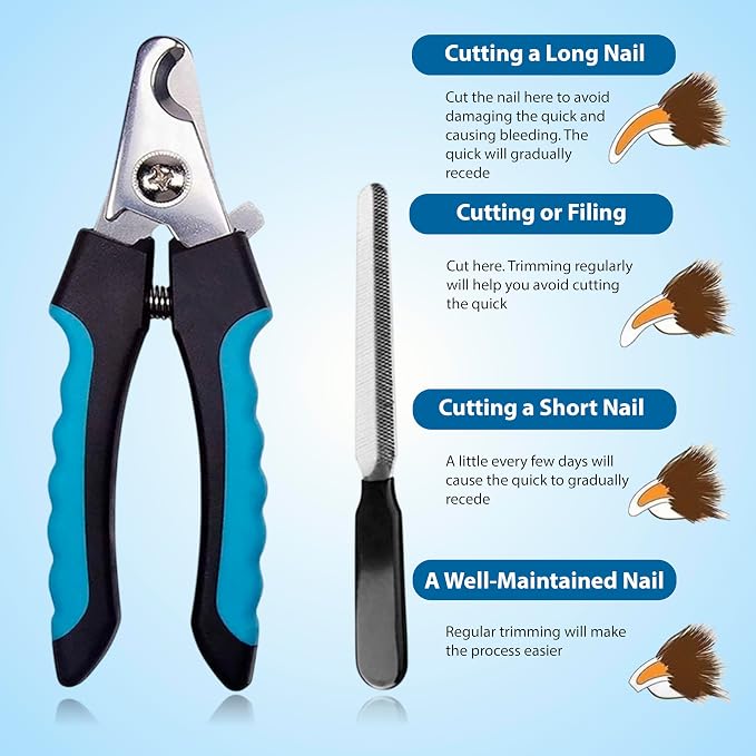 Pet Grooming Glove Set for Dogs & Cats – Premium Pet Hair Removal Glove with Free Nail Clippers & Nail File