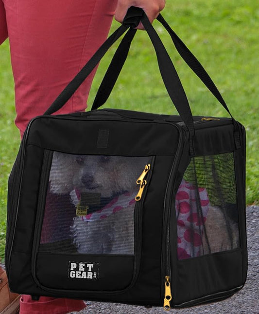 Pet Gear Carrier and Car Seat, Dark Charcoal Carrier | For Small Dogs & Cats
