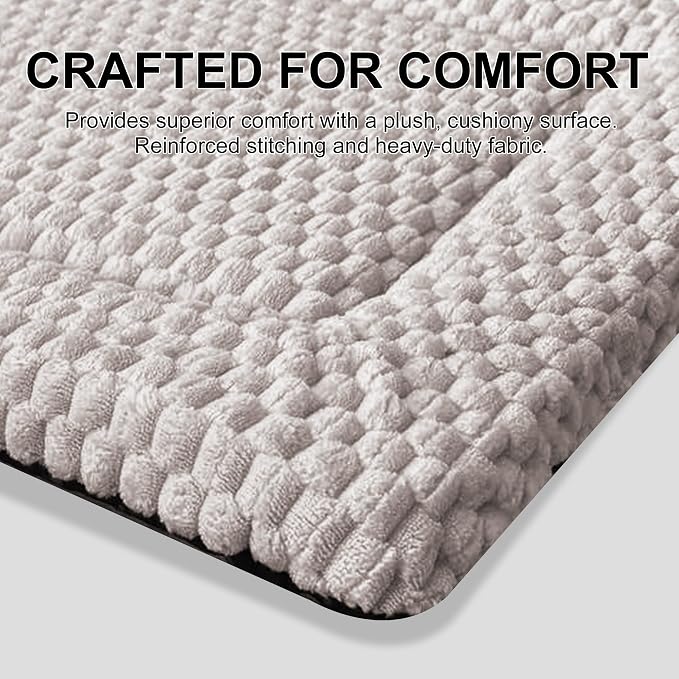 Dog Bed Mat,Reversible & Ultra Soft Kennel Pad-Machine Washable Pet Bed for Dogs & Cats-All-Weather Crate Liner for Crates,Carriers & Travel (Light Gray, 30" L x 20" W x 1.5" Th)