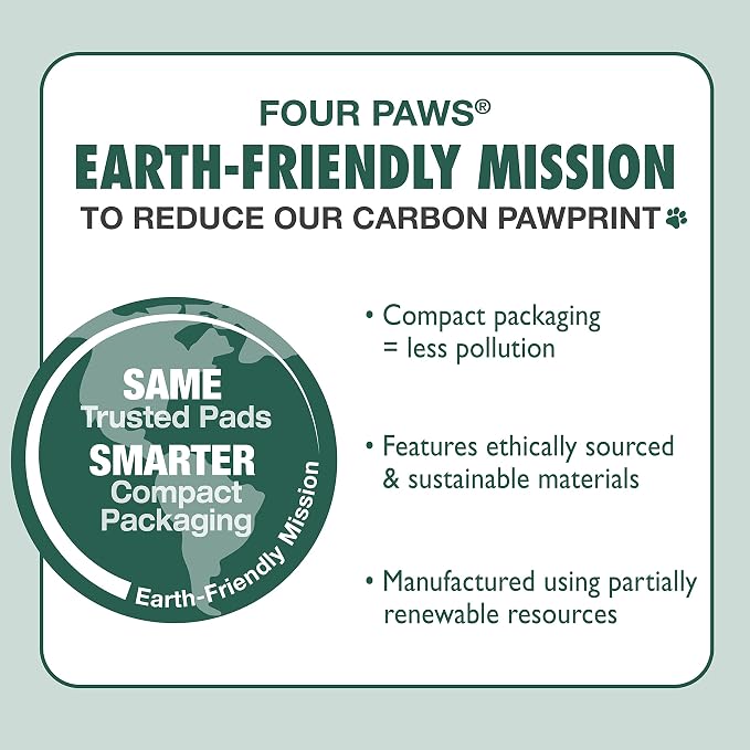 Four Paws Wee-Wee Superior Performance Unscented Pee Pads for Dogs & Puppies, Quilted Leak-Proof Dog Housebreaking Potty Training Floor Protection, 22" x 23", 100 Count