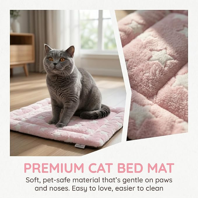Cat & Dog Bed Mat - Reversible Dog Crate Bed Mats, Soft & Breathable Kennel Pad, Durable Crate Bed for Extra Small Dogs & Cats
