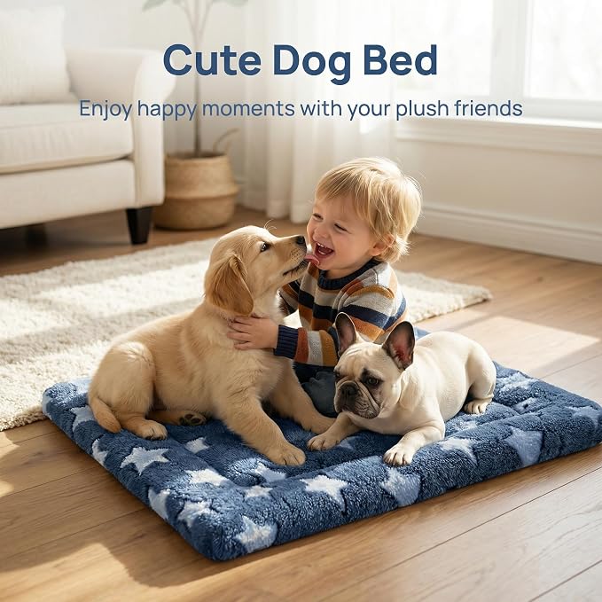 Dog Bed Mat - Reversible Dog Crate Bed Mats, Soft & Breathable Kennel Pad, Durable Crate Bed for Small Medium Large Dogs & Cats