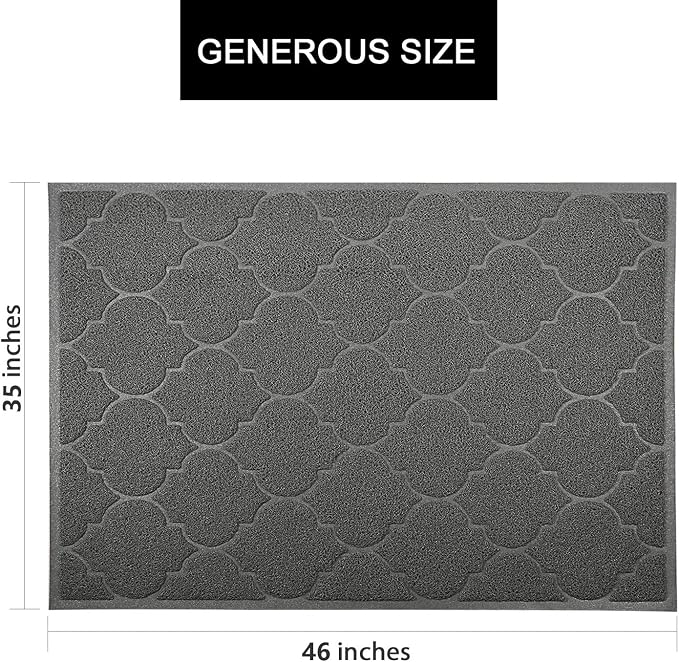LittleTiger Cat Litter Mat, XL Super Size, Phthalate Free, Easy to Clean, 46x35 Inches, Durable, Soft on Paws, Large Litter Mat.