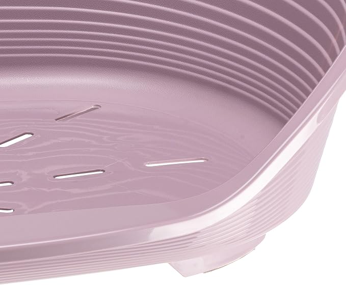 Ferplast Plastic Kennel for Dogs and Cats Siesta Deluxe 6, Animal Basket, Perforated Bottom, Anti-Slip, Comfortable Chin-Rest, Pink,. 70.5 x 52 x 23.5 cm, Fuchsia