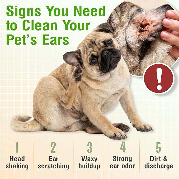 VetWELL Ear Cleaner for Dogs and Cats - Cucumber Melon - 8 oz | Otic Ear Solution for Pets to Help Manage Odor and Reduce Wax Build Up