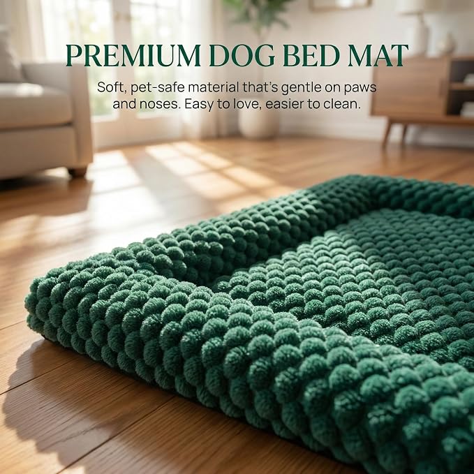 Dog Bed Mat - Durable & Cute Crate Dog Beds for Small Dogs & Cats, Comfortable Kennel Pad for Home, Crate & Travel