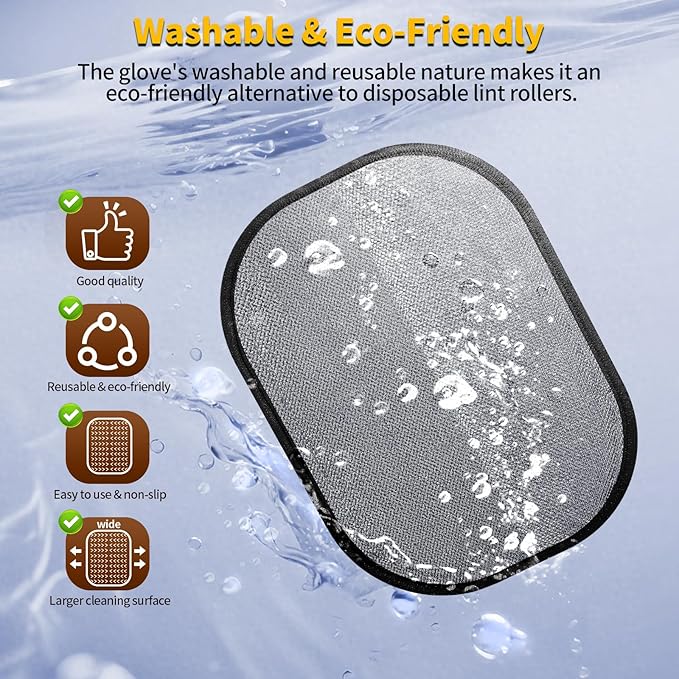 Pet Hair Removal Glove for Dog & Cat, Reusable Electrostatic Pet Hair Glove | Pet Hair Remover Tool for Clothing, Couch, bed, Carpet, Car Seat, Quickly & Easily Pet Hair Remover Glove