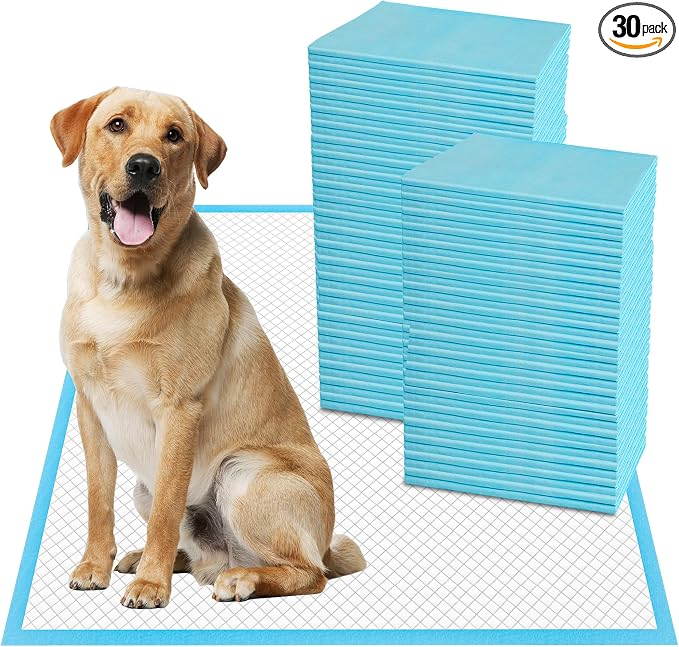 Boscute XXL Thicken 6 Layers Heavy Absorbent 30"x36" Pet Training Dog Pee Pads, Extra Large Polymer Leak-Proof Quick Dry Puppy Pee Pads, Disposable Pee Pads for Dogs Cats Rabbit