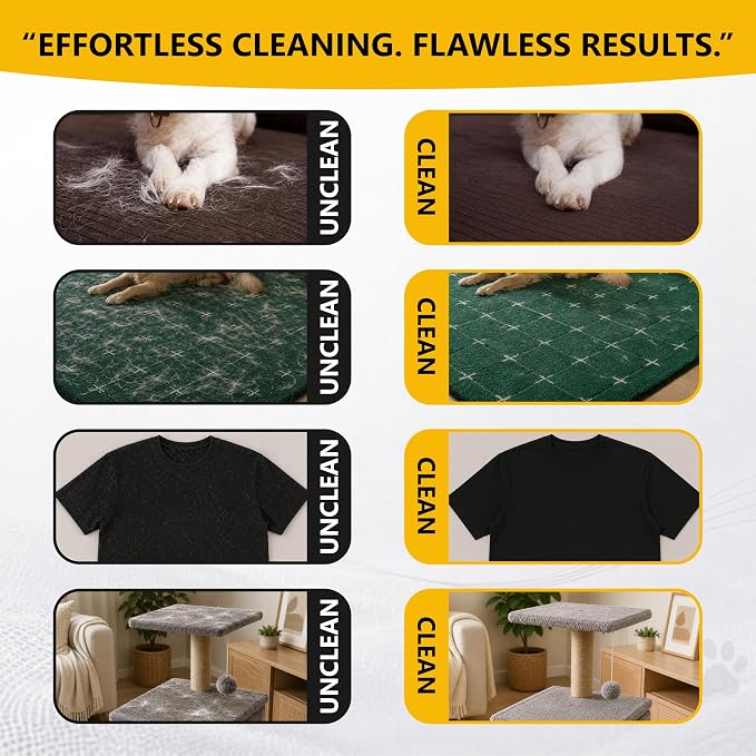 Pet Hair Removal Glove for Dogs & Cats – Reusable Electrostatic Magic Brush Five Finger Grooming Mitt, Washable Pet Hair Remover Tool for Laundry, Couch, Carpet, Car Seat, Clothing & Furniture | Reusable & Washable, No Refills Needed