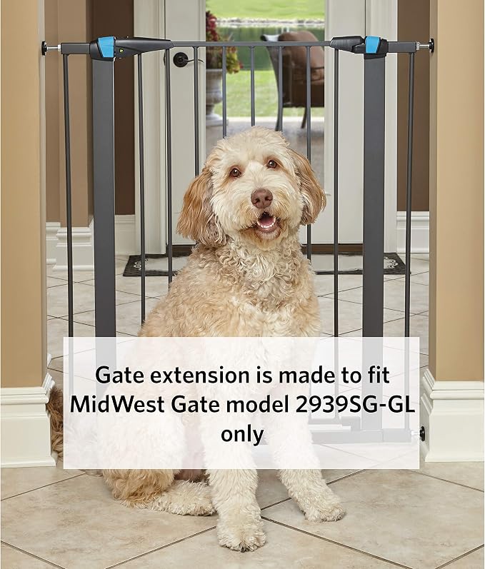 MidWest Homes for Pets 6" Wide Extension for 39" High Night Safety Glow Frame, Graphite