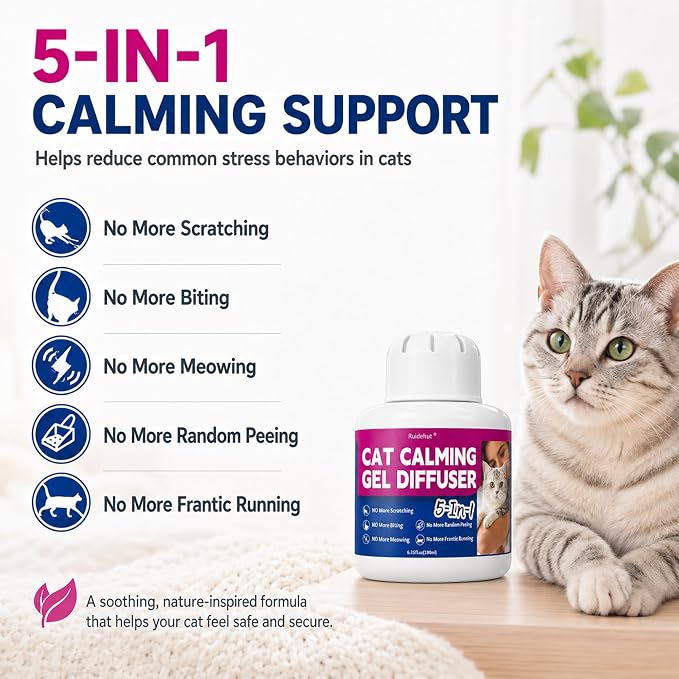 Cat Pheromones Calming Diffuser 2 Box, No Plug Required, Composure for cats | Helps Reduce Spraying, Scratching, Meowing & Aggression, Up to 60 Days, 660 sq ft Coverage, for Home & Travel