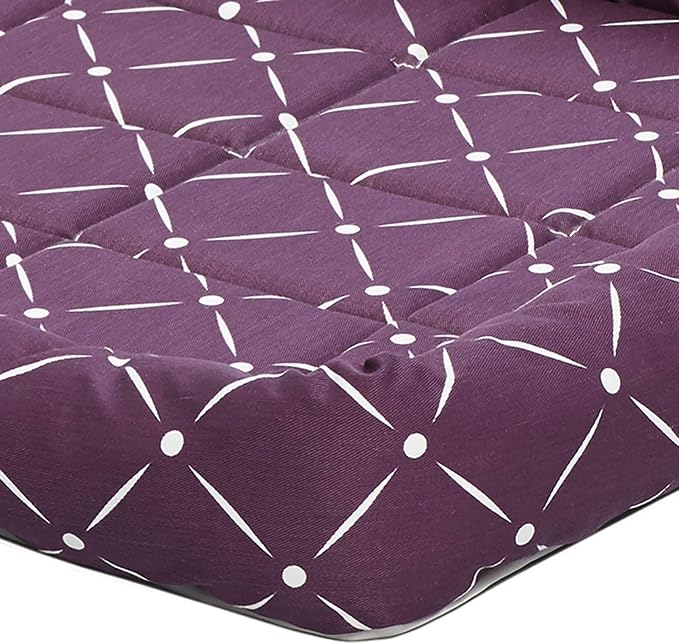 MidWest Homes for Pets 40236-PLD Quiet Time Couture Ashton Bolster Pet Bed, Large Dog/36, Plum