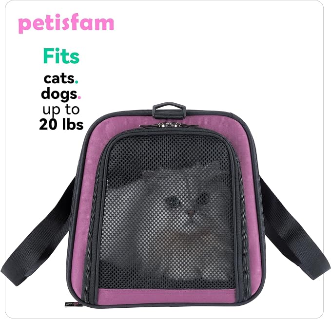 Easy Load Pet Carrier for Medium Cats and Small Dogs