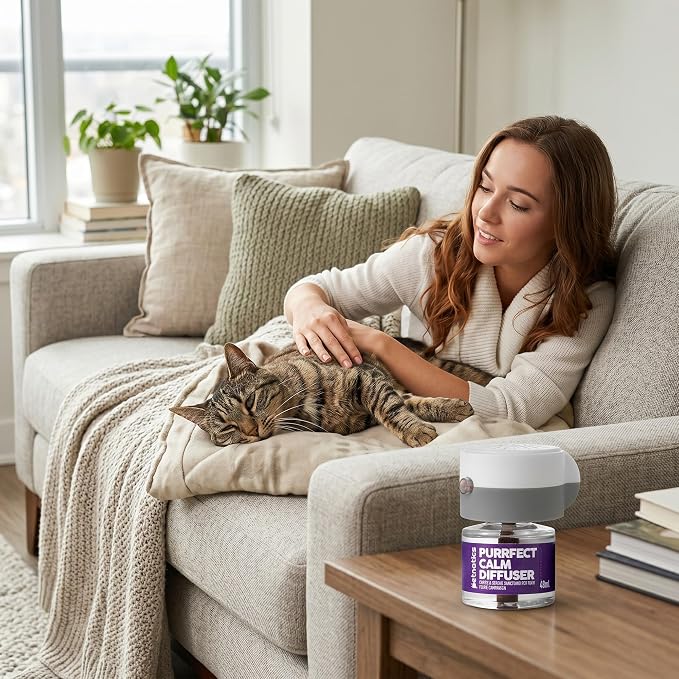 Cat Calming Diffuser Refill | 24/7 Soothing Pheromone Technology for Felines & Multi-Cat Homes | Long-Lasting Effect for up to 30 Days Fits Standard Pheromone Diffusers (2 Pack)