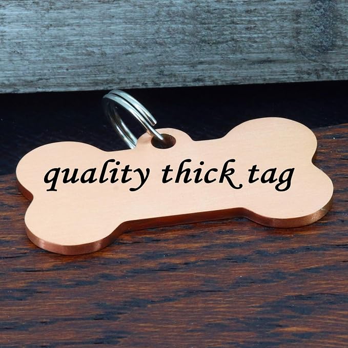Ultra Joys Personalized Dog Tags for Pets - Durable Stainless Steel Customizable Dog Cat ID Tags - Dog Tags for Safety Optional Engraved on Both Sides -Birth Flower Dog Tag Small, Rose Gold