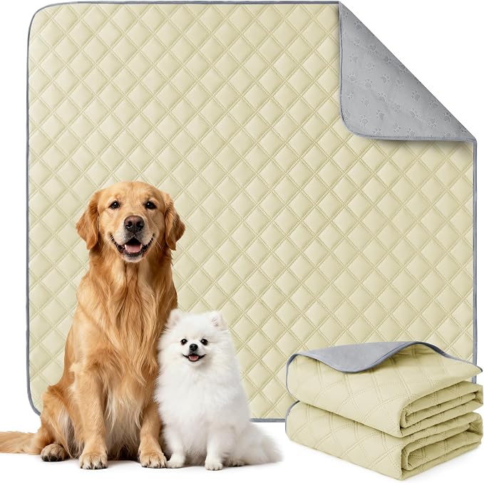 Eterish Reusable Washable Pee Pads for Dogs Large/Extra Large 36'' x 41'' 2 Pack, Absorbent Pet Puppy Dog Training Pads Non-Slip, Waterproof Whelping Potty Pads for Dogs Leak-Proof