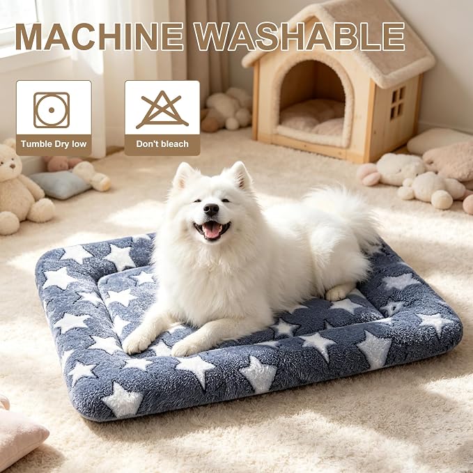 Dog Bed Mat, Reversible Crate Pads for Small/Medium/Large Dogs & Cats Sleeping, Portable & Soft, Dog Beds Crate Pad (Mix, S(24"*18"*1.5")) (Mixed Colors - A-4PCS, S(24"*18"*1.5"))