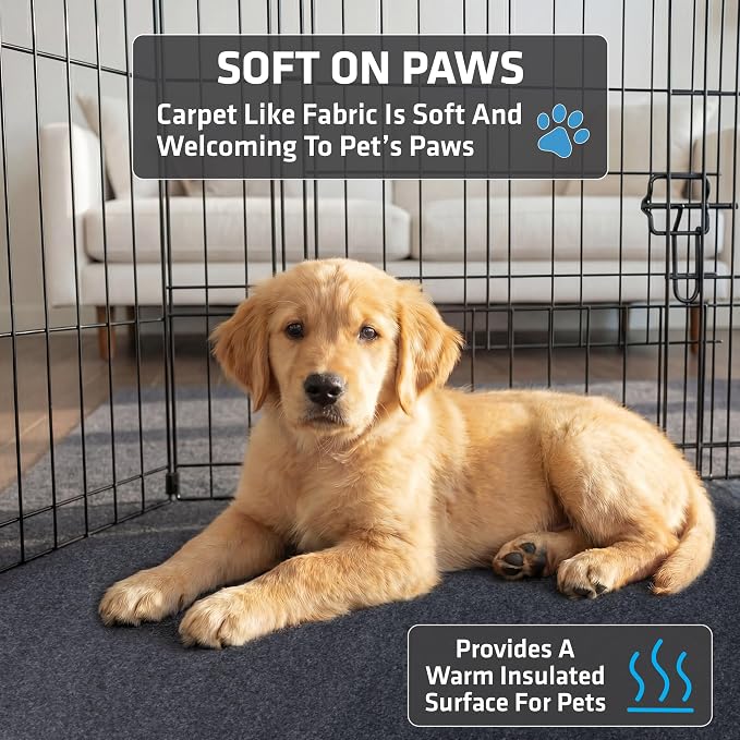 Drymate Jumbo XXL Potty Pad, Dog Playpen Mat Whelping (60x74), Super Absorbent, Waterproof, Slip-Resistant, Machine Washable, Reusable Puppy Pad for Training, Incontinence, Crate, Kennel (USA Made)