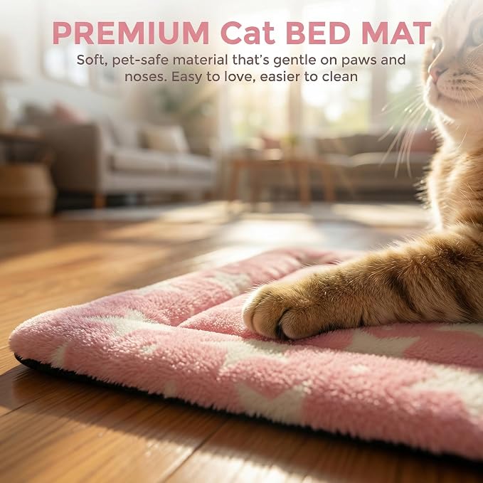 Cat & Dog Bed Mat - Reversible Dog Crate Bed Mats, Soft & Breathable Kennel Pad, Durable Crate Bed for Extra Small Dogs & Cats