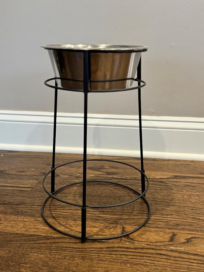SPOT Hi Rise Single Diner Elevated Dog Feeder, 2qt Stainless Steel Bowl, Durable Wire Stand, Hygienic, Easy to Clean, Promotes Proper Posture for Tall Pets, Ideal for Medium and Large Breeds, 14.25in