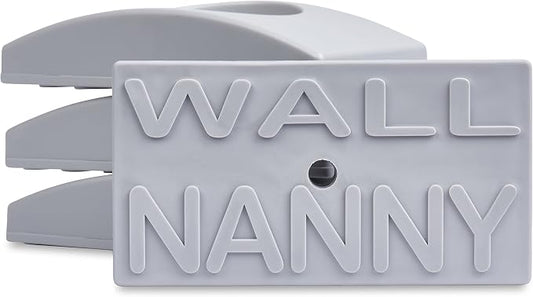 Wall Nanny - Baby Gate Wall Protector (Made in USA) Protects Walls and Doorways from Pet Gates - for Pressure Mounted Indoor Safety Baby Gates - Gray
