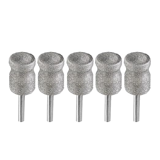 Diamond Rotary Pet Nail Grinder Bits Dog Nail Grinder Replacement Head -5PCS 1/8" Replacement Grinder Wheel for Animals Nail Care(D)
