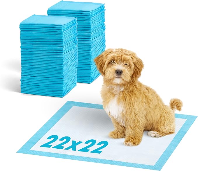 IRIS USA Puppy Pads 100 Count, Dog Training Pads 22"x22", Super Absorbent Leakproof Pee Pads for Dogs, Quick Dry Disposable Potty Training Supplies