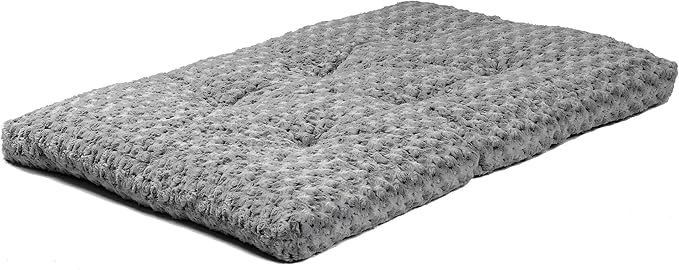 MidWest Homes for Pets XL QuietTime Deluxe Gray Ombré Swirl Plush Pet Bed, Machine Washable, Non-Skid Bottom, Soft Crate Mat for 48-inch Crates
