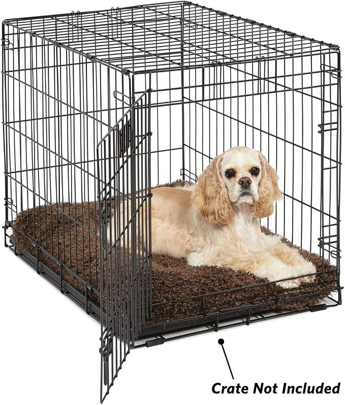 MidWest Homes for Pets Medium QuietTime Deluxe Coco Chic Pet Bed, Ultra-Soft & Overstuffed, Machine Washable, Fits 30-inch Crate