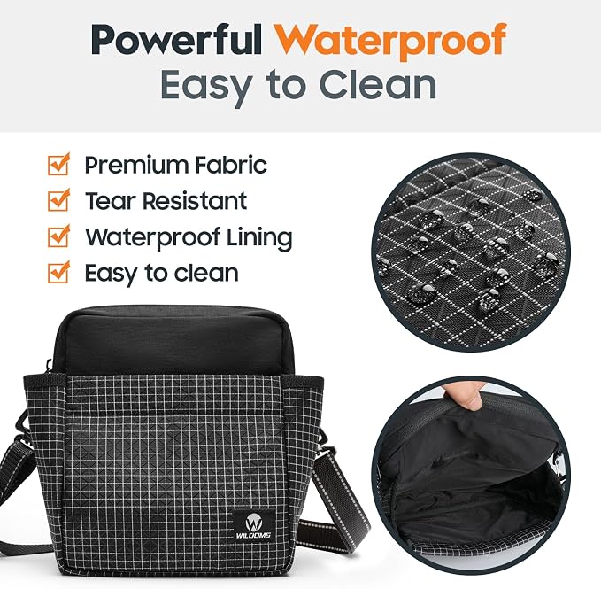 Dog Treat Pouch for Training, Magnetic Dog Walking Bag and Fanny Pack | Large treat pocket with poop bag dispenser, clicker and bowl; hands-free for dog training, walks, park trips and travel