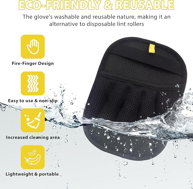 Pet Grooming Glove Set for Dogs & Cats – Premium Pet Hair Removal Glove with Free Nail Clippers & Nail File