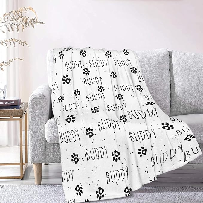 Custom Dog Blankets with Pictures, Personalized Name Blanket for Pets, Customized Pet Photo Throw,The Lightweight Blanket All-Season 40"x30"for Pet