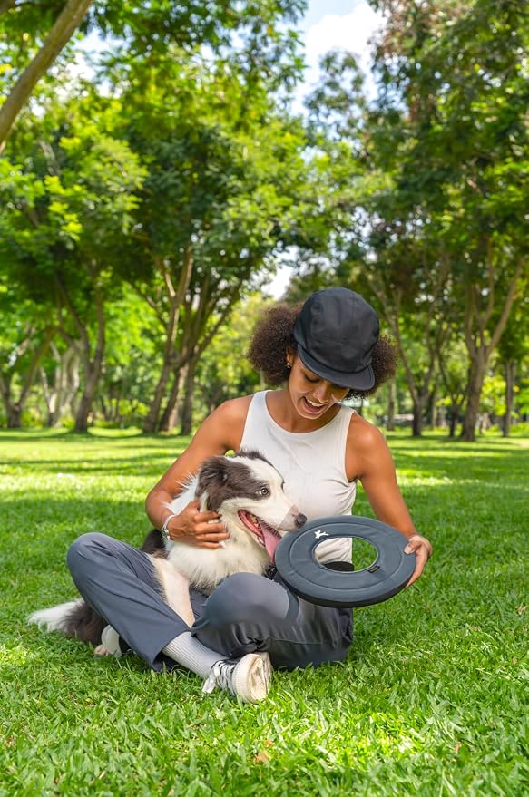 OllyDog Super Flyer Dog Flying Disc – Floating Fetch Toy for Water Play, Soft Eco-Friendly Recycled Fabric, Gentle on Teeth, 11" for Medium & Large Dogs (Castle Rock, 11")