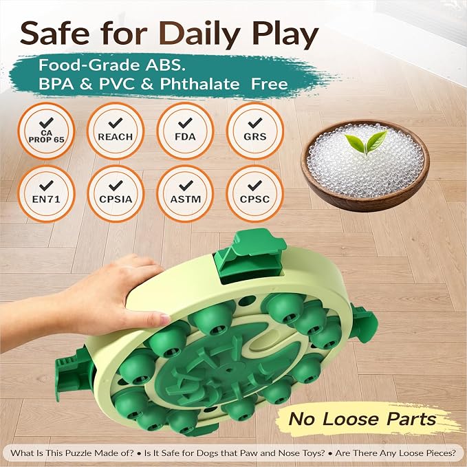 KADTC Dog Puzzle Toy, Large Size, 3 Levels of Step-by-Step Challenge, 4 Ways to Play Beginner to Advanced Slow Feeder & Mental Stimulation for Smart Dogs Enrichment Toys