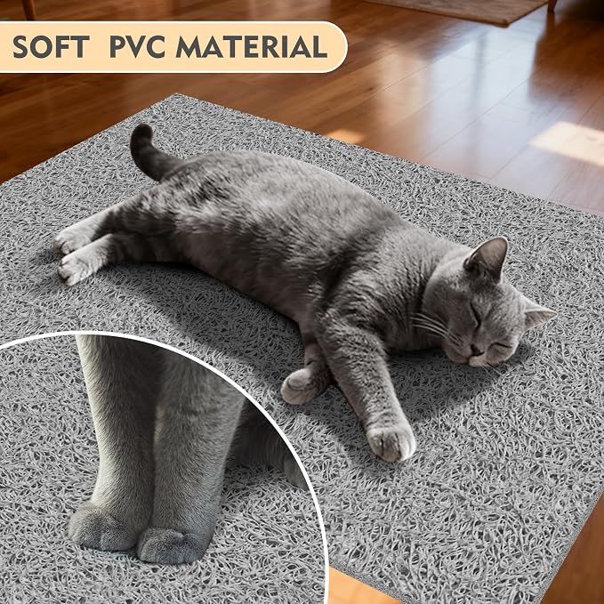 Jumbo Cat Litter Mat Catcher 35"x24" | Ultra-Absorbent Litter Box Rug with PVC Mesh | Non-Slip Cat Rug for litter box, Washable Kitty Litter Mat For Indoor,Garden