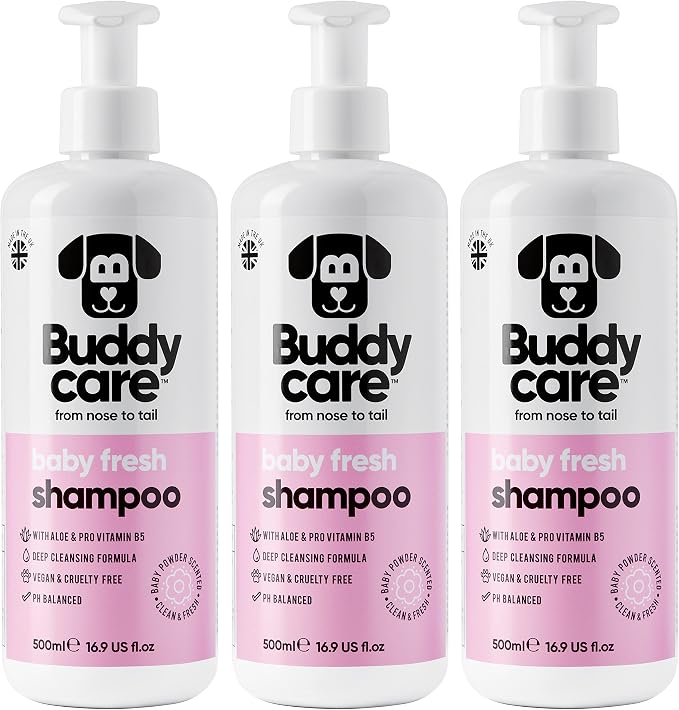 Baby Fresh Dog Shampoo by Buddycare | Deep Cleansing Shampoo for Dogs | Fresh Scented | with Aloe Vera and Pro Vitamin B5 (50.72oz)